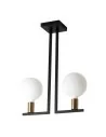 Rossini TWIN lampada da soffitto nero ottone satinato