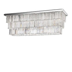 Ideal Lux Martinez PL8 : lustre en cristal taillé, culot E14, 40 W