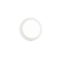 Applique-plafonnier rond Ideal Lux Universal D17, blanc, avec diffuseur LED