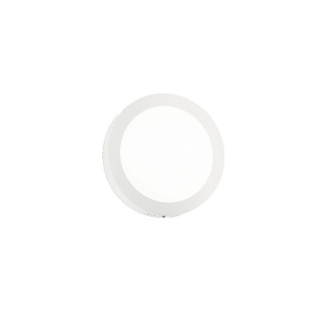 Applique-plafonnier rond Ideal Lux Universal D17, blanc, avec diffuseur LED