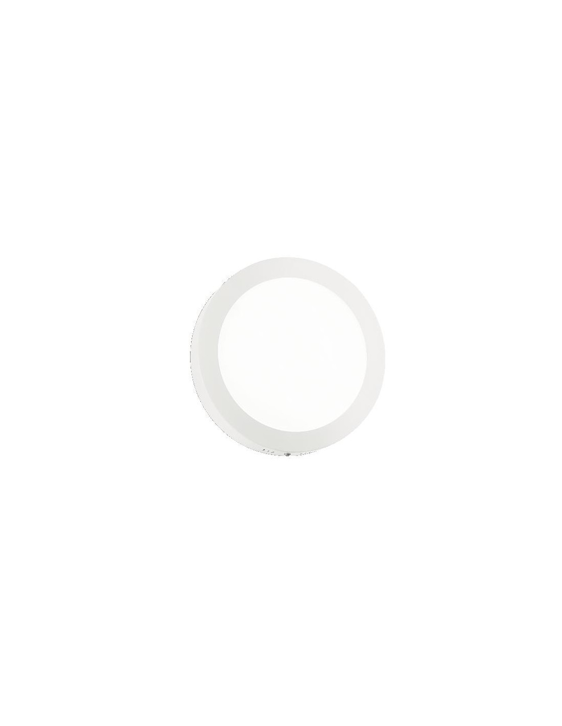 Applique-plafonnier rond Ideal Lux Universal D17, blanc, avec diffuseur LED