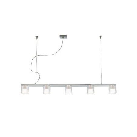 Fabbian Cubetto 5 luci cristallo - Prezzi lampadari moderni