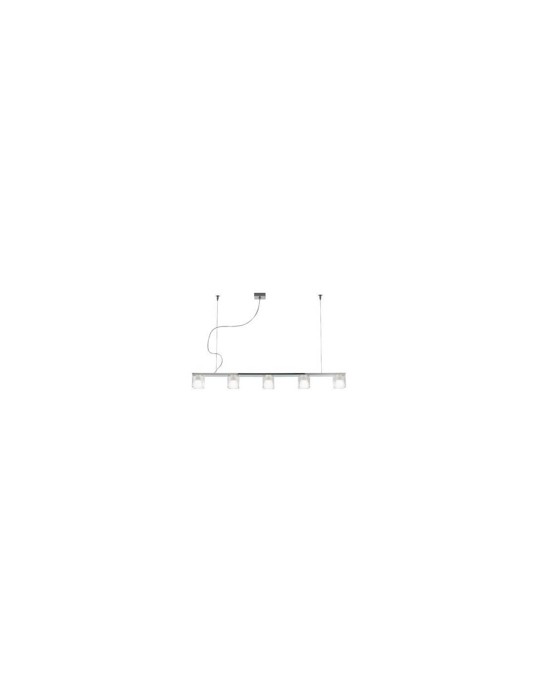 Fabbian Cubetto 5 luci cristallo - Prezzi lampadari moderni