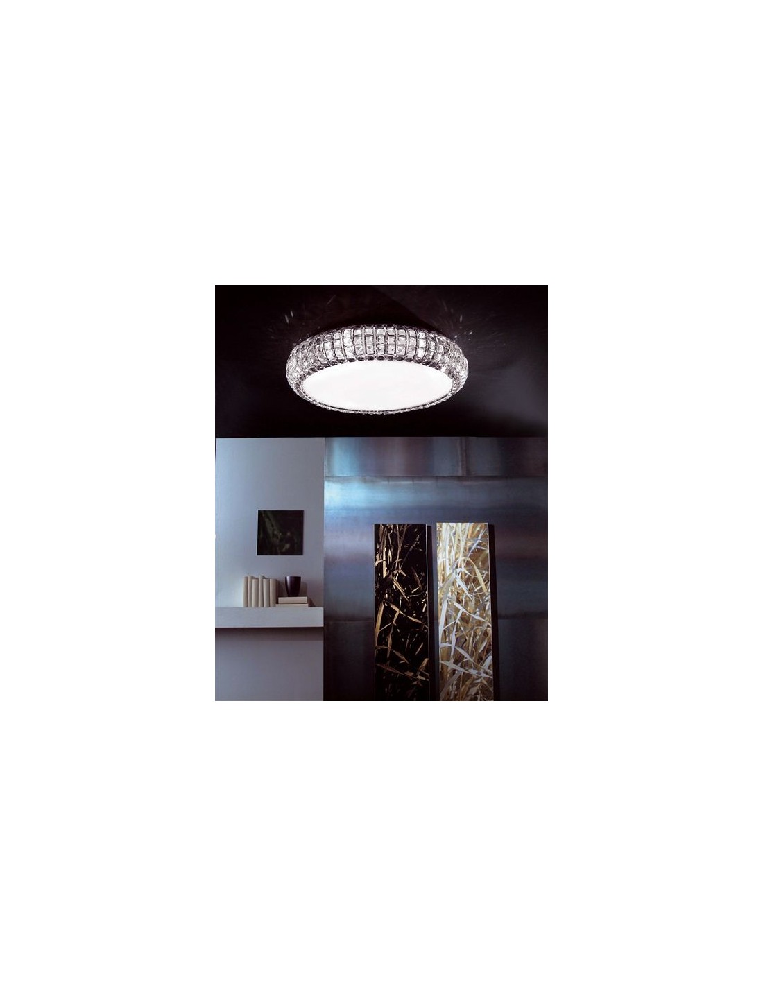 Marchetti Andromeda PL67 plafoniera con diffusore in cristallo