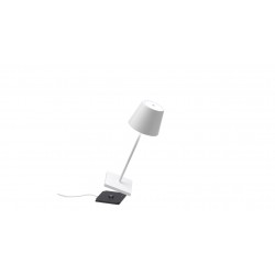 Luce da tavolo Poldina Pro Mini bianca, lampada da tavolo senza fili design