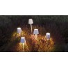 Poldina Pro lampada design moderno led senza fili con finitura argento