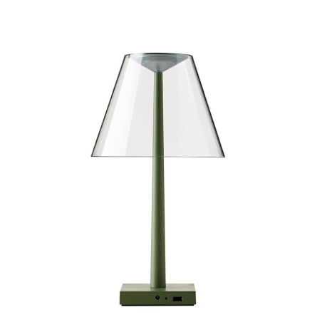 Rotaliana Dina+ lampada a batteria da tavolo, luce da tavolo ricaricabile, lampada da scrivania senza fili