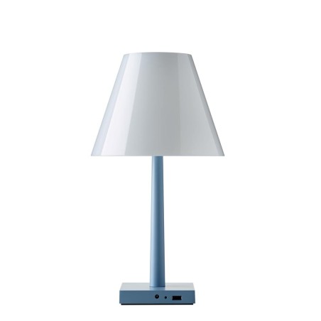 Rotaliana Dina+ lampada da scrivania a batteria, abat jour a led ricaricabili, lampada tavolo a batteria