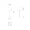 Ai Lati Light Poldina Mini lampada da tavolo led finitura foglia rame