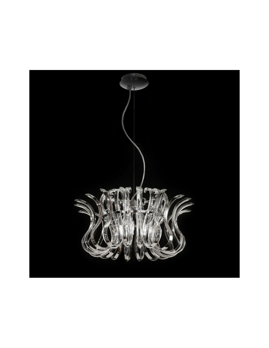 Wave 234.150 Metal lux lampadario classico in vetro