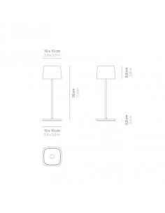 Ai Lati Light Ofelia lampada moderna led finitura salvia