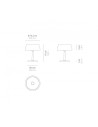 Zafferano Sister Light Mini lampada in metallo a led finitura rame
