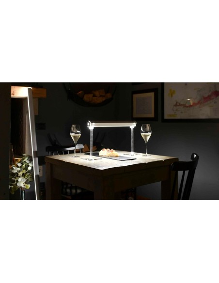 Zafferano Pencil accessori, staffe trasparenti per luci da tavolo