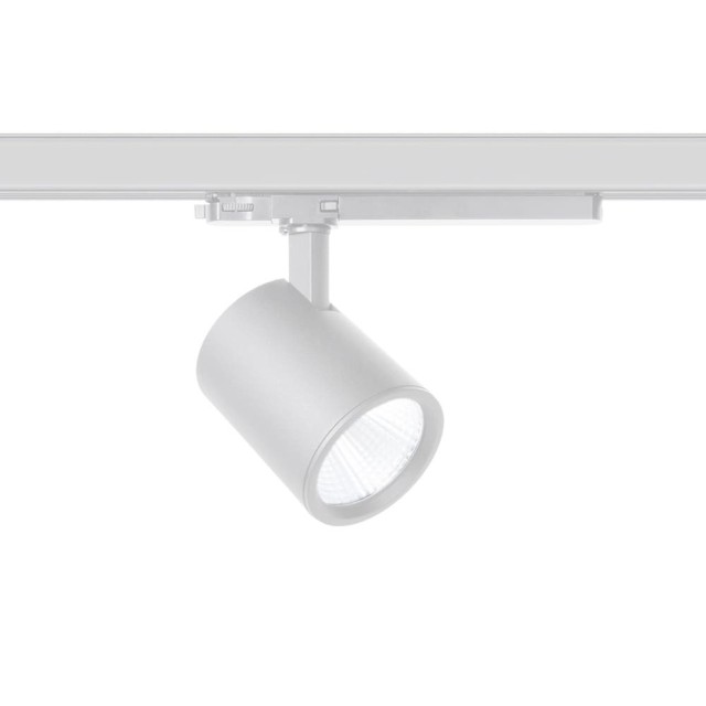 Rossini Hedin HED004, spot sur rail triphasé GROOVE 32 W DALI, couleur blanche
