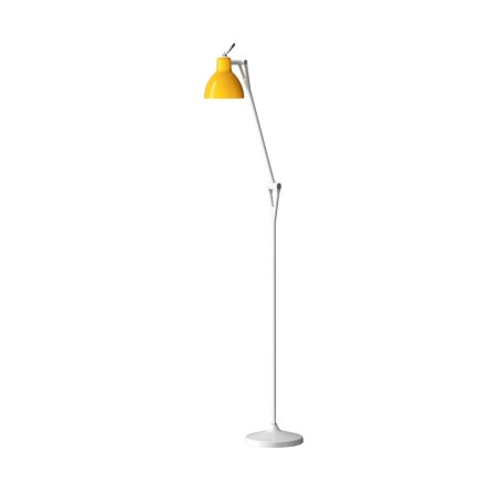 Rotaliana Luxy F1 lampada da terra bianca diffusore giallo