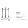 Cangini e Tucci Zoe 1303.3L lampadario moderno sospeso