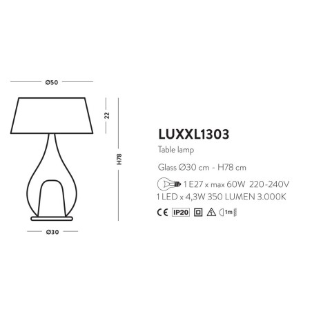 Cangini e Tucci Zoe LUXXL1303 lampada moderna per tavolo