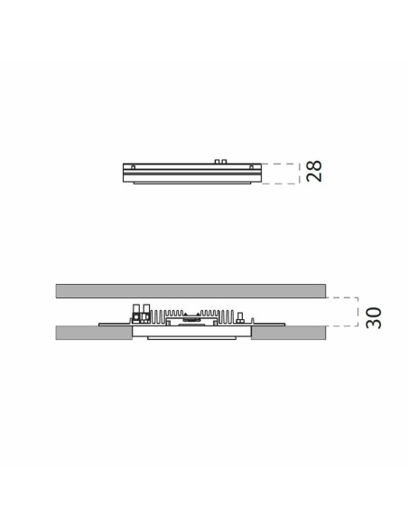 9010 4248S Miniled Dor faretto rasomuro sottile