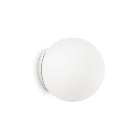 Ideal Lux Mapa Bianco AP1 D20 : applique murale moderne en verre soufflé blanc dépoli