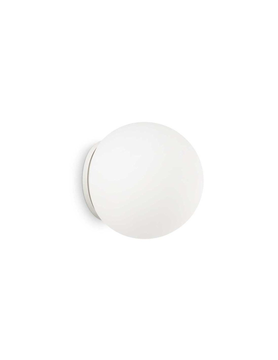 Ideal Lux Mapa Bianco AP1 D20 : applique murale moderne en verre soufflé blanc dépoli