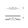 4248A 9010 Undiciround incasso sottile per cartongesso