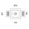 4248A 9010 Undiciround incasso sottile per cartongesso
