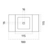 9010 4249R miniled quadro faretto rasomuro sottile