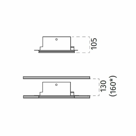 4054 di 9010 faretto led 3 luci