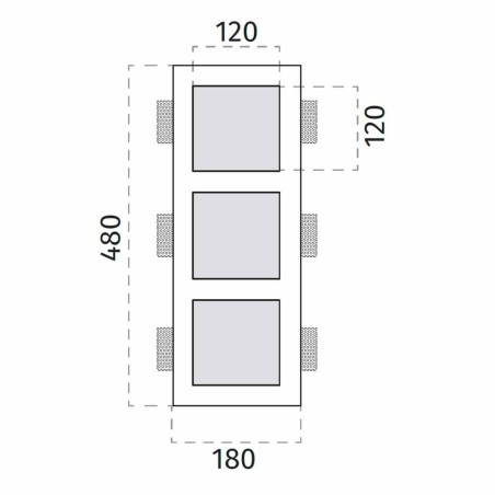 4054 di 9010 faretto led 3 luci