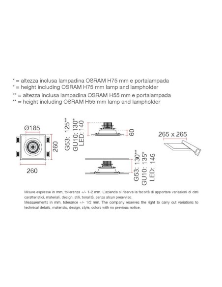 Incasso orientabile 4039 di 9010