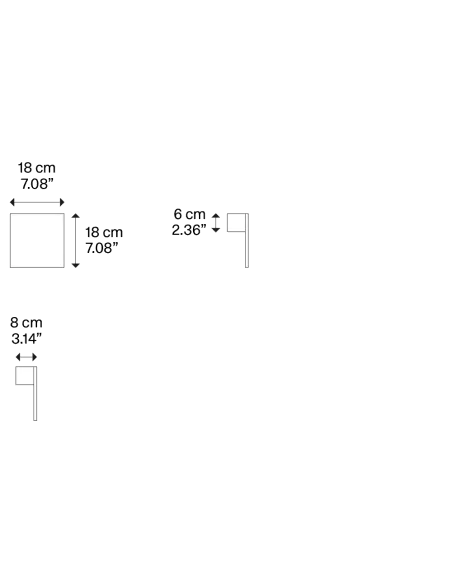 Lodes Puzzle square applique led da parete o soffitto outlet dimensioni