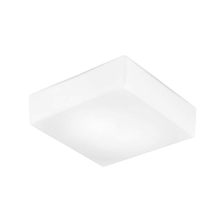Rossini Binnie 10118-30 : plafonnier carré pour salle de bains, plafonnier carré en verre, plafonnier carré en verre