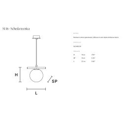 MASIERO POSY S1 16 sospensione singola moderna