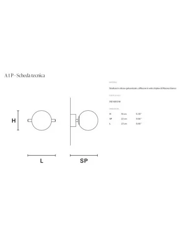 MASIERO POSY A1 P applique moderna
