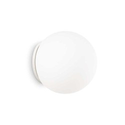 Ideal Lux Mapa Bianco AP1 D30 lampada da parete moderna in vetro soffiato bianco acidato