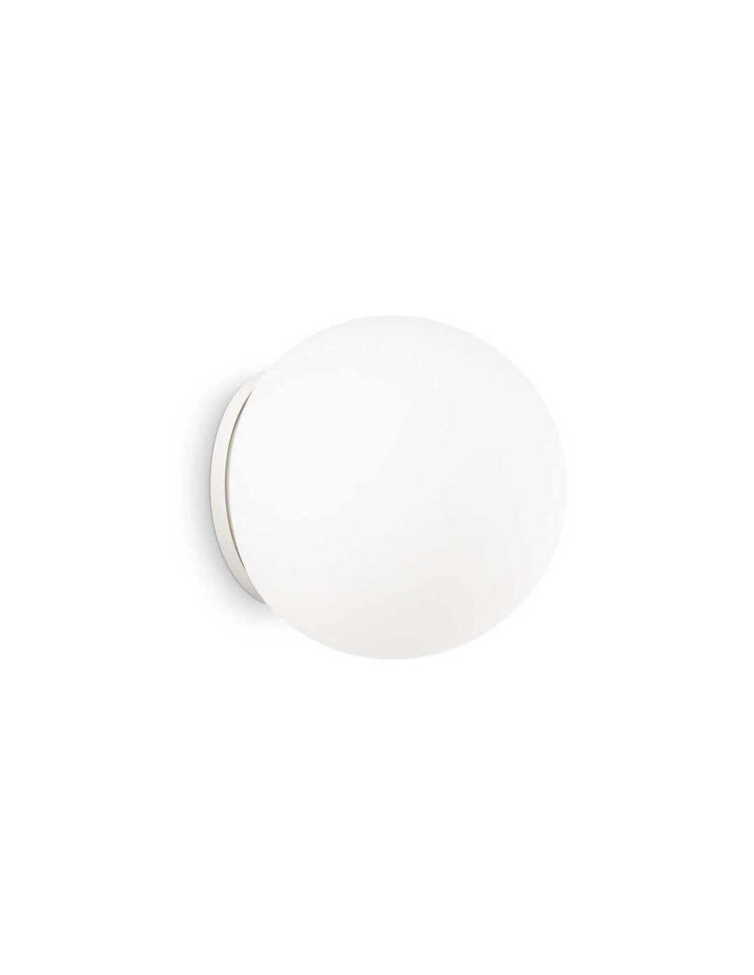 Ideal Lux Mapa Bianco AP1 D30 lampada da parete moderna in vetro soffiato bianco acidato