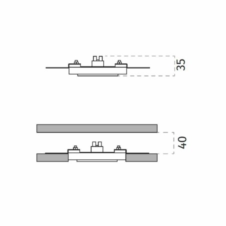 4251A 9010 incasso sottile per cartongesso