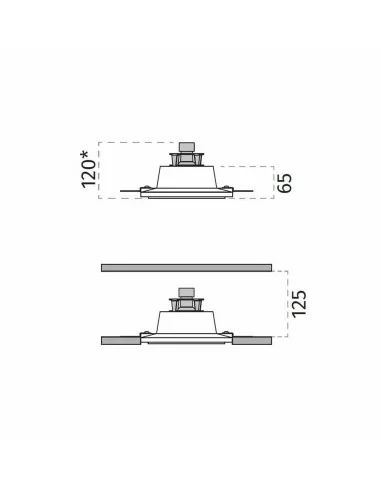 4183 faretto da incasso orientabile con ottica...