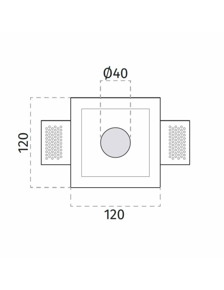 4277 faretto incasso diametro 40 mm vetro satinato di 9010