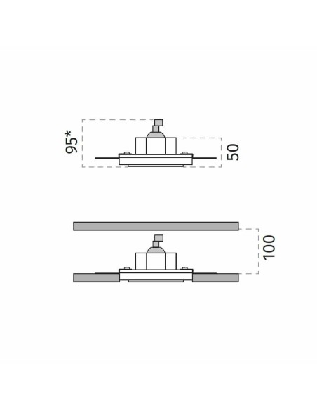 4277 faretto incasso diametro 40 mm vetro satinato di 9010