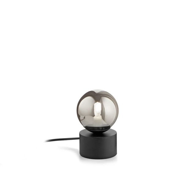 Ideal Lux Perlage TL1 lampada led da comodino, lampada da tavolo a sfera, lampada in vetro da tavolo