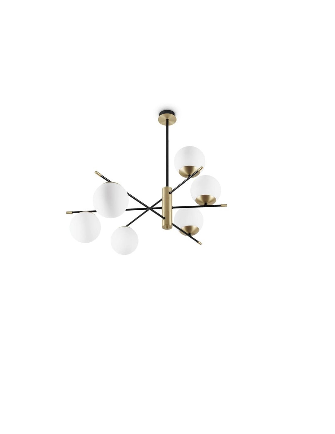 Ideal Lux Gourmet PL6 plafoniera a 6 luci in vetro incamiciato bianco