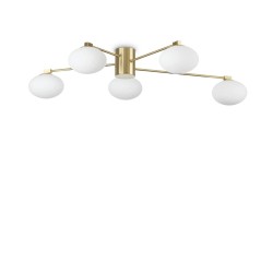 Plafonnier Ideal Lux Hermes PL5 D90 en métal