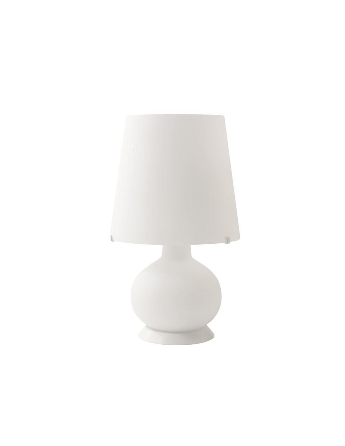 Rossini Judy P.1304-55 lampe de chevet en verre blanc, lampe de chevet en verre, lampe de chevet en verre satiné, lampe de table