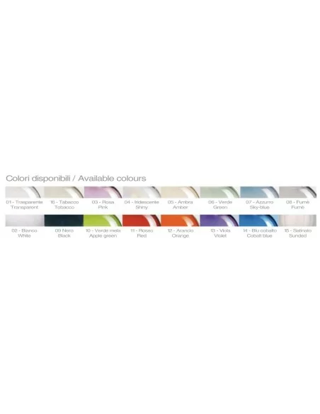 Scheda colori disponibili per il decorato