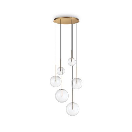Ideal Lux Equinoxe SP6, lustre à 6 lumières pour le salon