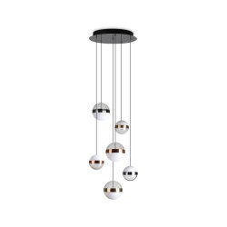 Ideal Lux Galaxy SP6 : lustre en cascade à LED au design moderne
