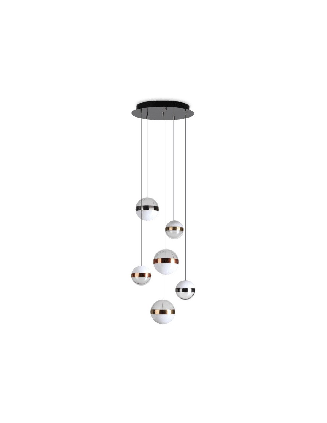 Ideal Lux Galaxy SP6 : lustre en cascade à LED au design moderne