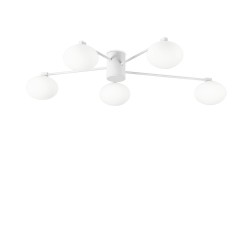 Plafonnier Ideal Lux Hermes PL5 D90 en métal