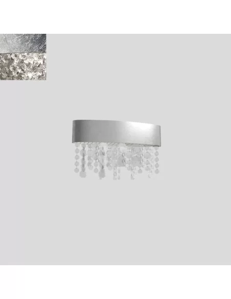 Masiero Olà A1 OV 30 applique Led foglia argento